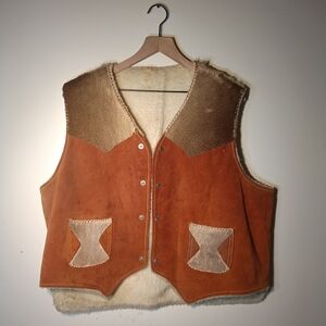 Men's Brown Suede Vest